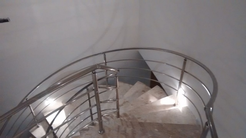 Empresa de Corrimão Curvo na Santa Efigênia - Corrimão de Aço Inox para Escada