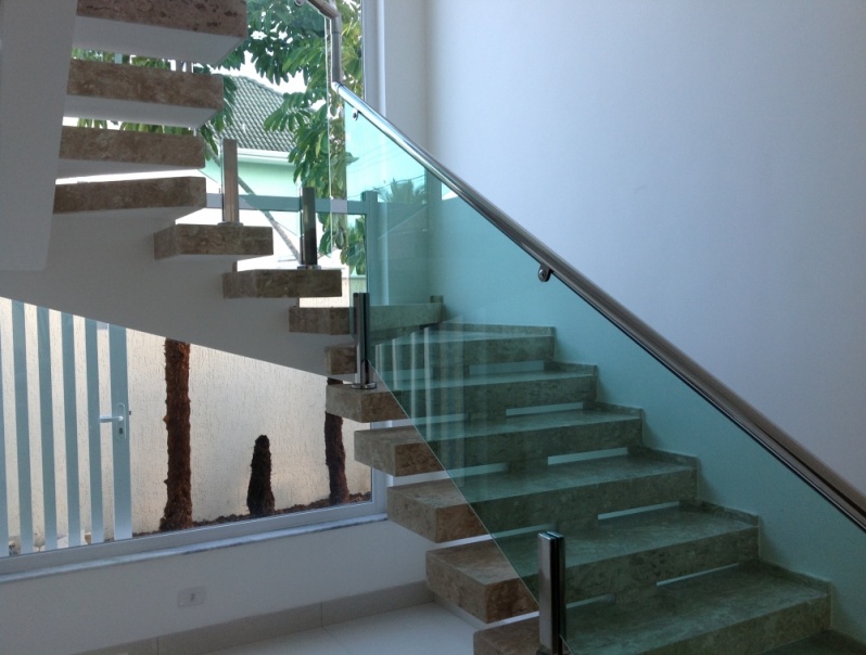 Empresa de Corrimão de Aço Inox para Escada em São Vicente - Corrimão de Aço Inox para Escada